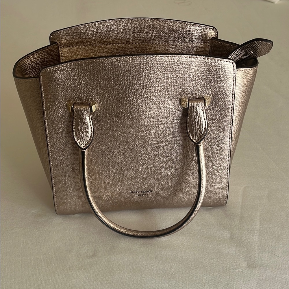 Kate Spade Gold Metallic Tote Bag